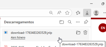 download de ficheiro jnlp