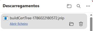 ficheiro JNLP