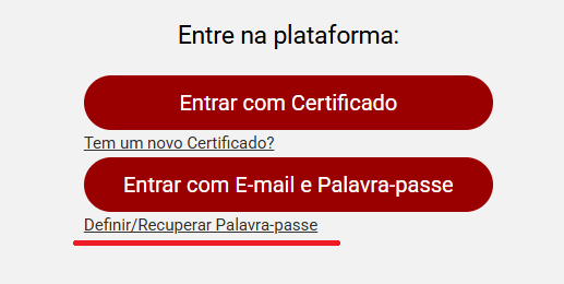 recuperar palavra passe