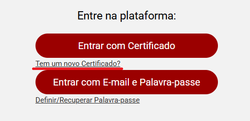 tem um novo certificado